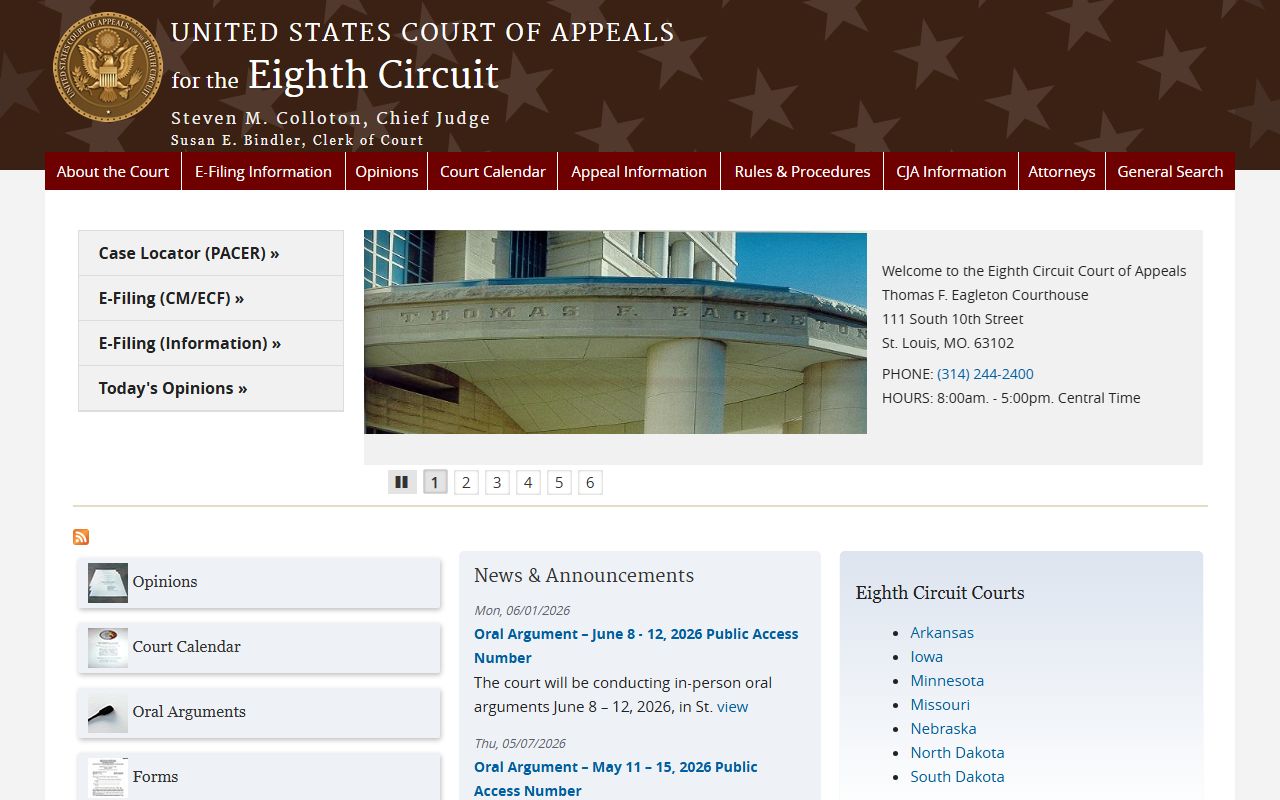 Nodaway County Circuit Court records Eighth Circuit Court of Appeals