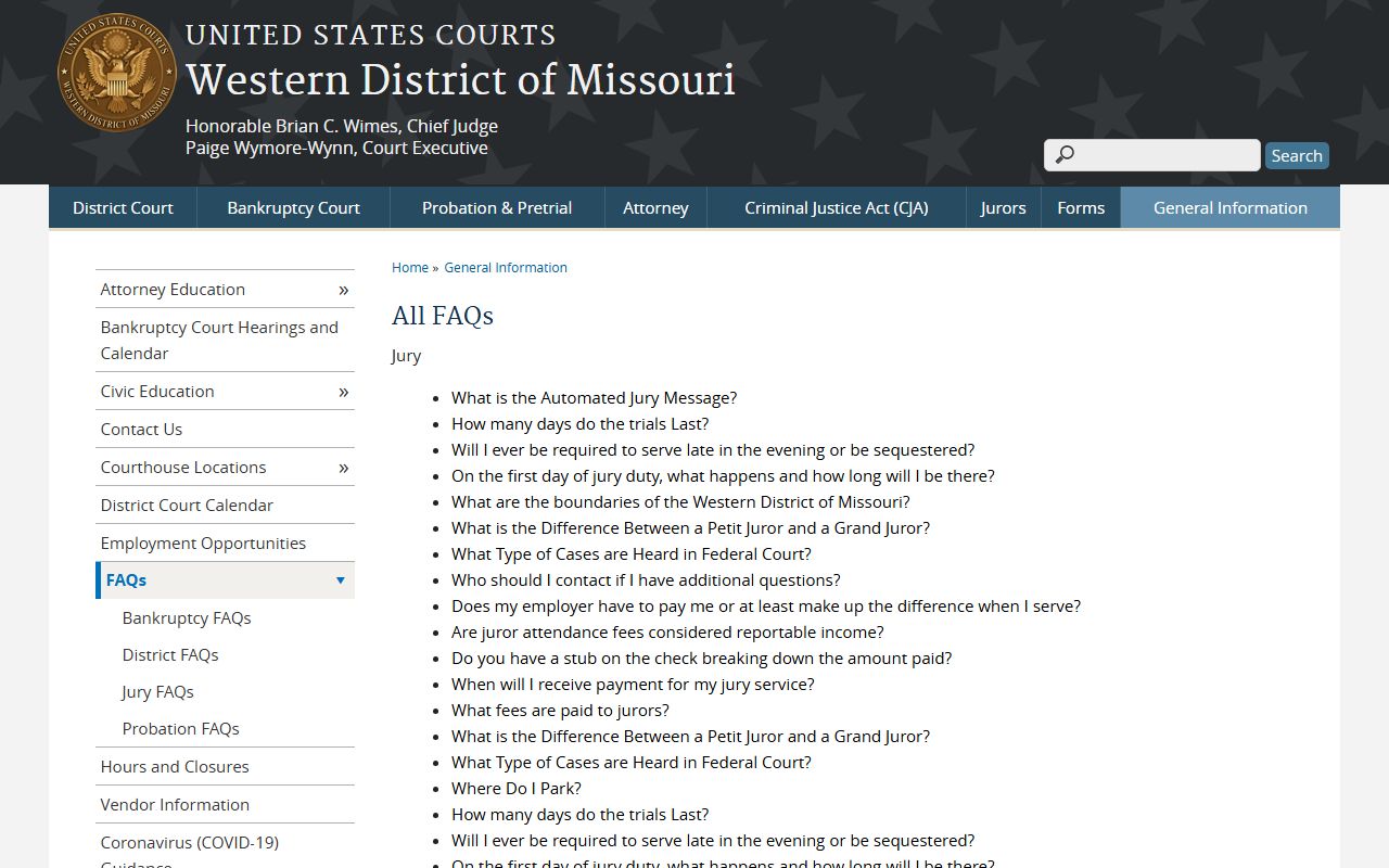 Nodaway County Circuit Court records Western District FAQ division information