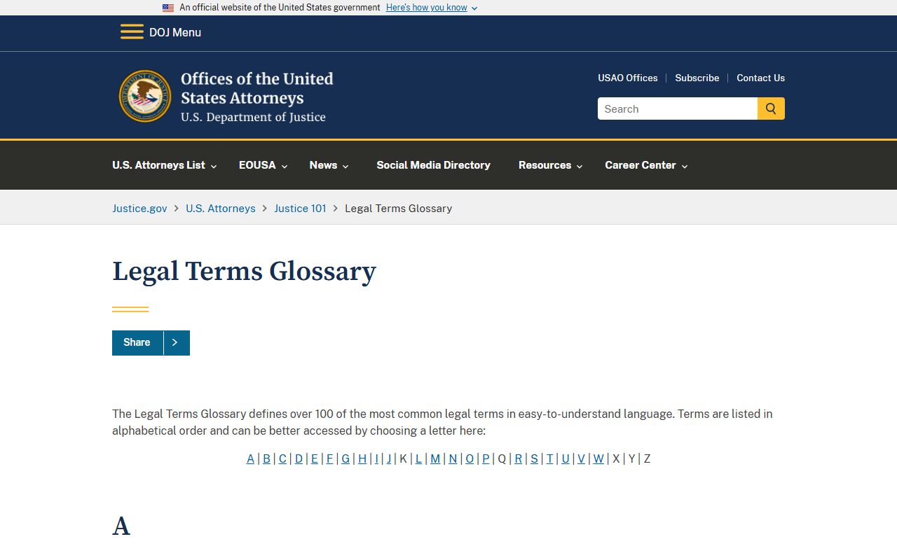 Nodaway County arrest records criminal justice glossary source