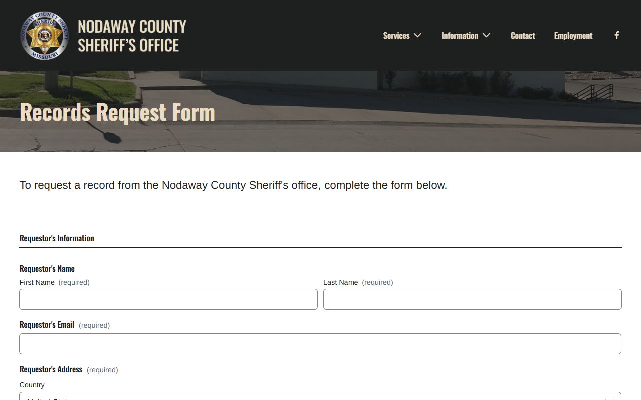 Nodaway County arrest records sheriff records request source