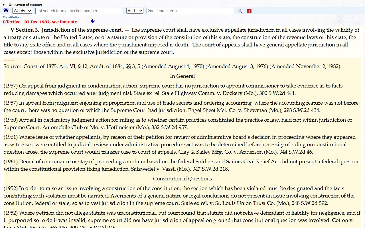 Nodaway County Circuit Clerk records Missouri appellate jurisdiction