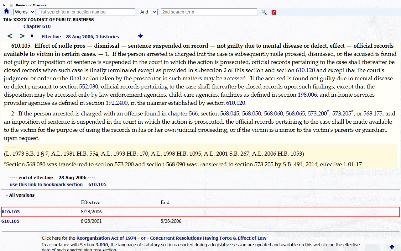 Nodaway County criminal court records closed terminated criminal case records