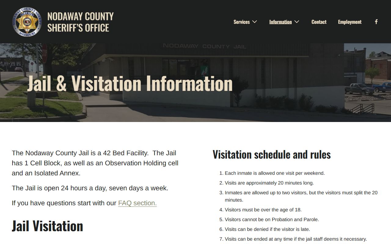 Nodaway County warrant search jail and bond information source